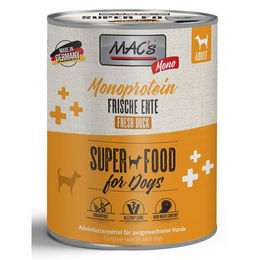 MAC's Dog Mono Sensitive Ente Monoprotein Getreidefrei Hundefutter Nass 6 x 800 g - 6 x 800 g – Bild 1 von 5