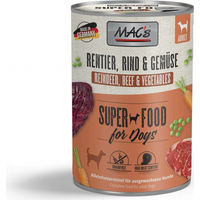 Produktbild von MAC's Dog Nassfutter Rentier und Rind mit Gemüse getreidefrei 6 x 400 g - 6 x 400 g