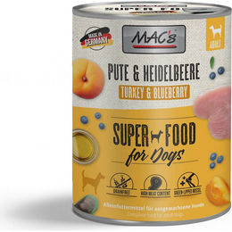 MAC's Dog Pute und Heidelbeeren Adult Hundefutter Getreidefrei mit hohem Fleischanteil 6 x 800 g - 6 x 800 g – Bild 1 von 5