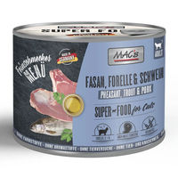 Produktbild von MAC's Feinschmecker Katzen Nassfutter Fasan Forelle mit Schwein hoher Fleischanteil 6 x 200 g - 6 x 200 g