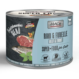 MAC's Feinschmecker Katzen Nassfutter Rind und Forelle mit hohem Fleischanteil 6 x 200 g - 6 x 200 g – Bild 1 von 4
