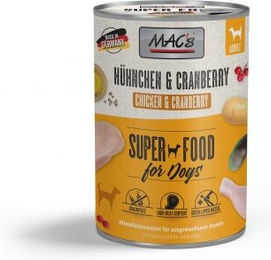 Produktbild von MAC's Hund Nassfutter Adult Huhn und Cranberry 6x400 g - 6 x 400 g