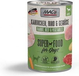 Produktbild von MAC's Hund Nassfutter Adult Kaninchen Rind und Gemüse 6x400 g - 6 x 400 g