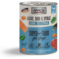 Produktbild von MAC's Hund Nassfutter Adult Lachs und Rind mit hohem Fleischanteil 6x800 g - 6 x 800 g