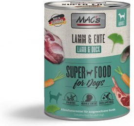 Produktbild von MAC's Hund Nassfutter Adult Lamm und Ente mit hohem Fleischanteil 6x800 g - 6 x 800 g