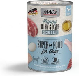 Produktbild von MAC's Hund Nassfutter Welpe Kalb und Huhn ohne Farb- und Aromastoffe 6x400 g - 6 x 400 g
