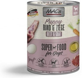 Produktbild von MAC's Hund Nassfutter Welpe Rind und Ziege getreidefrei mit hohem Fleischanteil 6x800 g - 6 x 800 g
