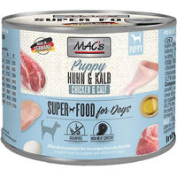 Produktbild von MAC's Hund Welpe Huhn & Kalb getreidefrei ohne Zucker 6x200g
