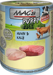 Produktbild von MAC's Hunde-Nassfutter Huhn und Kalb 6 Dosen à 400g - 6 x 400 g