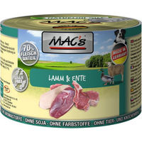 Produktbild von MAC's Hunde-Nassfutter Lamm und Ente 6 Dosen à 200g - 6 x 200 g