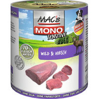 Produktbild von MAC's Hunde-Nassfutter Mono Wild und Huhn Monoprotein Sensitive 6 Dosen