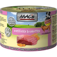 Produktbild von MAC's Hunde-Nassfutter Rind und Karotte 6 Dosen à 200g - 6 x 200 g