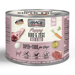 MAC's Hundefutter für Welpen Rind und Ziege Getreidefrei mit hohem Fleischanteil 6 x 200 g - 6 x 200 g – Bild 1 von 3