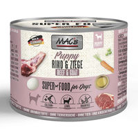 Produktbild von MAC's Hundefutter für Welpen Rind und Ziege Getreidefrei mit hohem Fleischanteil 6 x 200 g - 6 x 200 g