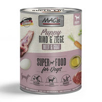 Produktbild von MAC's Hundefutter für Welpen Rind und Ziege getreidefrei mit hohem Fleischanteil 6 x 800 g - 6 x 800 g