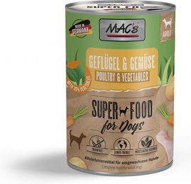 Produktbild von MAC's Hundefutter Geflügel und Gemüse getreidefrei und ohne Zucker 12x400g