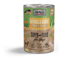 Produktbild von MAC's Hundefutter Geflügel und Gemüse getreidefrei und ohne Zucker 6x400g