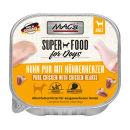 MAC's Hundefutter Huhn pur mit Geflügelherzen Monoprotein ohne Farb- und Aromastoffe 10 x 150 g - 10 x 150 g – Bild 1 von 4