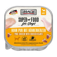 Produktbild von MAC's Hundefutter Huhn pur mit Geflügelherzen Monoprotein ohne Farb- und Aromastoffe 10 x 150 g - 10 x 150 g