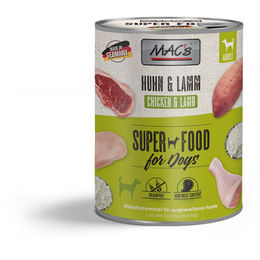 Produktbild von MAC's Hundefutter Huhn und Lamm für Adult 24x800g