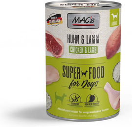 Produktbild von MAC's Hundefutter Huhn und Lamm für Adult 6x400g