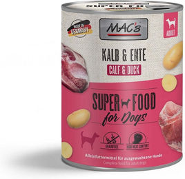 Produktbild von MAC's Hundefutter Kalb und Ente für erwachsene Hunde 6x800g