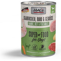 Produktbild von MAC's Hundefutter Kaninchen Rind und Gemüse für erwachsene Hunde 6x400g