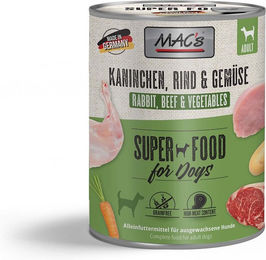 Produktbild von MAC's Hundefutter Kaninchen Rind und Gemüse für erwachsene Hunde 6x800g