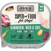 Produktbild von MAC's Hundefutter Kaninchen Wild und Ente Stückchen in Sauce getreidefrei ohne Zucker 10x150g - 10 x 150 g