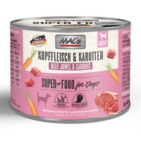 Produktbild von MAC's Hundefutter Kopffleisch und Karotten mit Rind Getreidefrei und mit hohem Fleischanteil 6 x 200 g Dose - 6 x 200 g