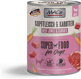 Produktbild von MAC's Hundefutter Kopffleisch und Karotten mit Rind in Sauce getreidefrei Adult 12x800g