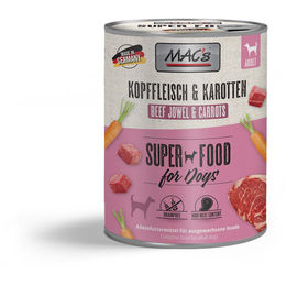 Produktbild von MAC's Hundefutter Kopffleisch und Karotten Rind Stückchen in Sauce Getreidefrei Adult 24x800g