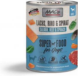 Produktbild von MAC's Hundefutter Lachs Rind und Spinat für erwachsene Hunde 12x800g