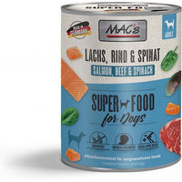 Produktbild von MAC's Hundefutter Lachs Rind und Spinat für erwachsene Hunde 12x800g