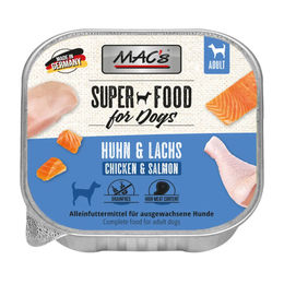 MAC's Hundefutter Lachs und Huhn Stückchen in Sauce für Adult 10 x 150 g - 10 x 150 g – Bild 1 von 3