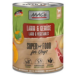 Produktbild von MAC's Hundefutter Lamm & Gemüse getreidefrei mit hohem Fleischanteil 800 g 6 Stück