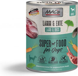 Produktbild von MAC's Hundefutter Lamm und Ente für erwachsene Hunde 6x800g