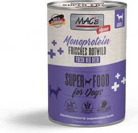 Produktbild von MAC's Hundefutter Mono Frisches Rotwild Getreidefrei Adult 6x400g - 6 x 400 g