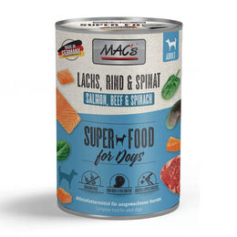 MAC's Hundefutter Nass mit Lachs und Rind 6 x 400 g mit hohem Fleischanteil - 6 x 400 g – Bild 1 von 5
