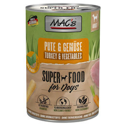 MAC's Hundefutter Pute & Gemüse Getreidefrei mit hohem Fleischanteil Adult 6x 400 g – Bild 1 von 2