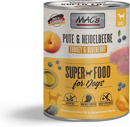 Produktbild von MAC's Hundefutter Pute und Heidelbeeren Adult 12x800g