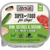 Produktbild von MAC's Hundefutter Rind Geflügel und Zucchini Stückchen in Sauce getreidefrei ohne Zucker Adult 10x150g - 10 x 150 g