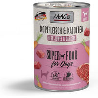 Produktbild von MAC's Hundefutter Rind Kopffleisch und Karotten Stückchen in Sauce Adult 12x400g