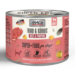MAC's Hundefutter Rind und Kürbis Adult Getreidefrei mit hohem Fleischanteil 6 x 200 g Dose - 6 x 200 g – Bild 1 von 4