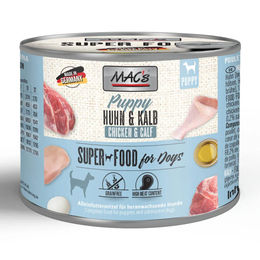 MAC's Hundefutter Welpe Huhn & Kalb 6 x 200 g Dose ohne Farb- und Aromastoffe sowie Konservierungsstoffe - 6 x 200 g – Bild 1 von 4