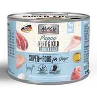 Produktbild von MAC's Hundefutter Welpe Huhn & Kalb 6 x 200 g Dose ohne Farb- und Aromastoffe sowie Konservierungsstoffe - 6 x 200 g