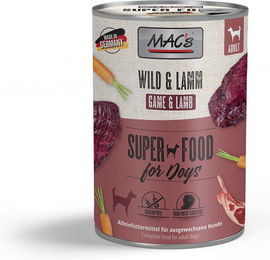 Produktbild von MAC's Hundefutter Wild und Lamm für Adult 6x400g