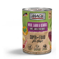 Produktbild von MAC's Hundefutter Wild und Lamm in der Dose 6x400g