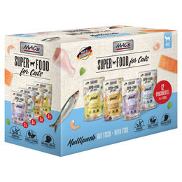 MAC's Katzen Nassfutter Adult Fisch Stückchen in Gelee Getreidefrei 12 x 100 g - 12 x 100 g – Bild 1 von 2
