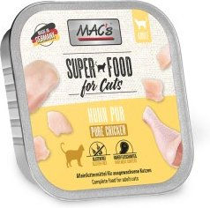Produktbild von MAC's Katzen Nassfutter Adult Huhn pur mit hohem Fleischanteil ohne Farb- und Aromastoffe 16x100 g - 16 x 100 g